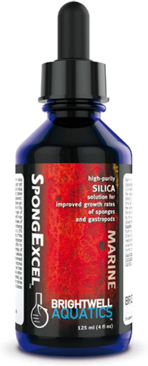 Brightwell Aquatics SpongExcel – Ionic Silica Solution for Marine Aquariums, 125 ml