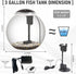 3-Gallon Aquarium Starter Kit for Betta Fish, Includes Power Filter, LED Light, Hood, and User Guide