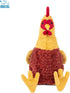 Best Pet Supplies Chicken Crinkle Plush Dog Toys for Interactive Play, Colorful Chicken Toy Shape, Cute and Cuddly -