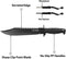 FLISSA 15-inch Tactical Bowie Knife with Sheath, Fixed Blade Survival Knife, Sharpener & Fire Starter for Camping