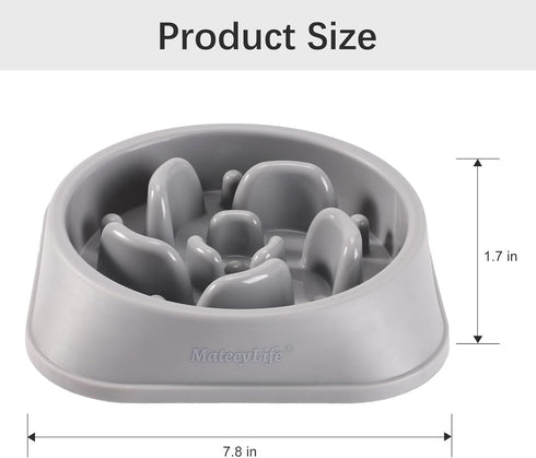 MateeyLife Anti-Choking Slow Feeder Dog Bowls, Non Slip Interactive Dog Feeding Bowls for Small Medium Large Breeds