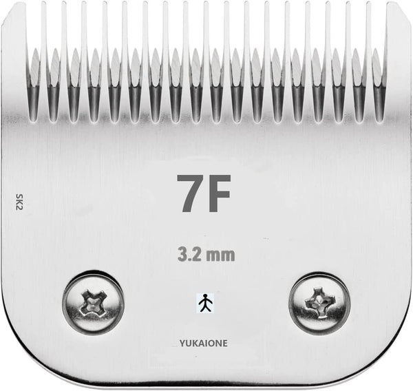 Detachable Pet Dog Grooming Clipper Blades, Compatible with Andis Size-7FC, Oster A5, Wahl KM Series Clippers