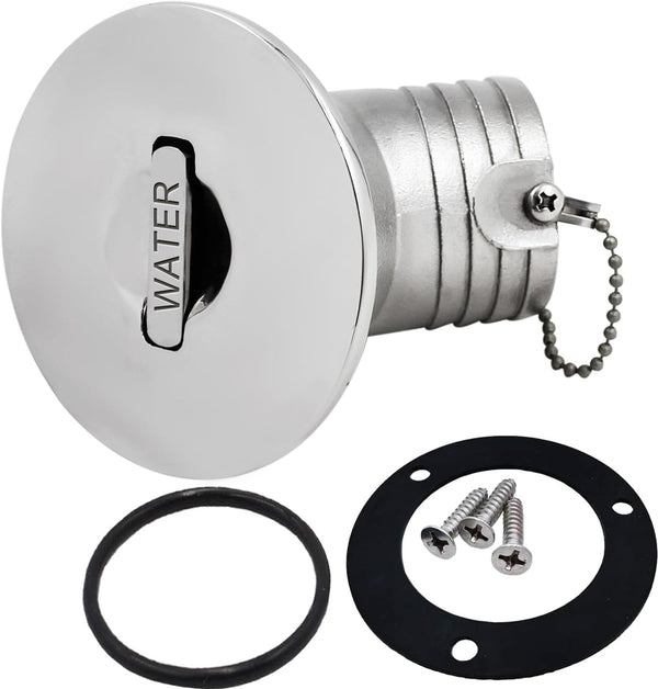 SHENGHUISS Boat Deck Fuel/Gas/Water/Waste Fill/Filler Tank Key - Marine 316 Stainless Steel Deck Filler Marine Hardware