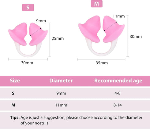 Swimming Nose Clips for Kids 4-14, Waterproof Nose Plugs to Ensure Comfort and Safety in The Water