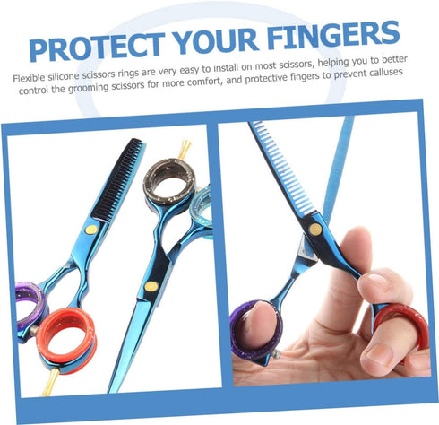 20pcs Scissors Ring Grooming Scissors for Dogs, Dog Shears with Thumb Inserts, Grip Ring Insert for Pet Grooming.