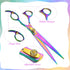 LILYS PET HIGH-END SERIES 8-Inch Japan 440C Rainbow Color Pet Grooming Straight Cutting Scissors for Dogs and Cats