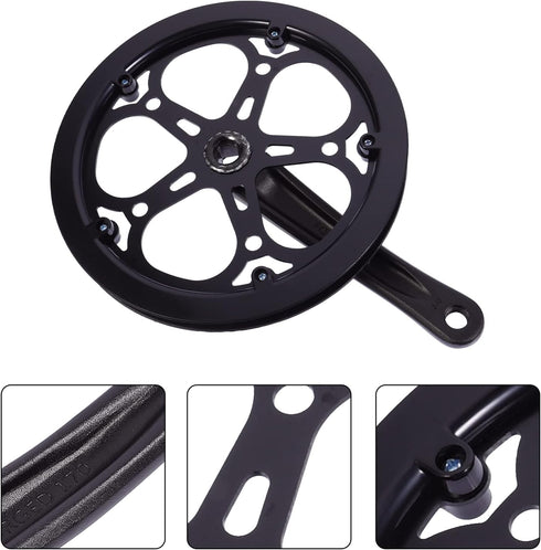 Single Crankset Square Taper Crankset - 1 Set Bike Crankset Chainwheel for Road Mountain Bicycle Accessories (No Screws)