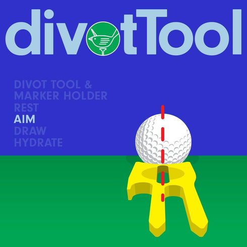 Golf Divot Repair Tool & Ball Marker - 6-in-1 Golf Divot Tool