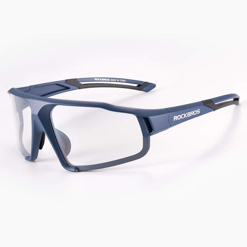 ROCKBROS Photochromic Cycling Glasses for Men, Clear Safety Glasses for Road Mountain Bike Bicycle