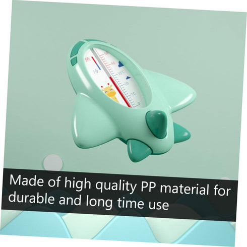 UPKOCH Cartoon Plane Bath Thermometer Safe Portable Water Temperature Measuring Tool Green for Bathtubs Pools and Fish