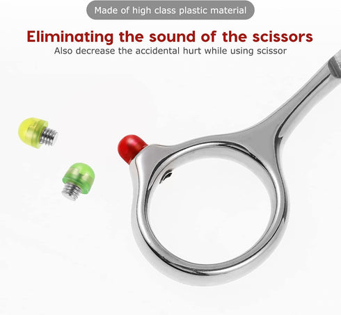 Silicone Grooming Scissors Silencers Replacement, Portable Grooming Scissor Bumpers, 10pcs Silencer Parts, Random Color
