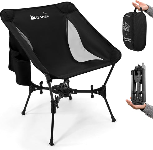 Gonex Portable Camping Chair, The 5th Gen Ultralight Compact Backpacking Foldable Lightweight