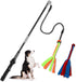 Flirt Pole for Dogs, Interactive Teaser Wand Play Pole with Fleece Rope Lure for Outdoor Exercise & Training