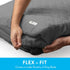 Paw Inspired Waterproof Fitted Cover for Dog Bed, Washable Bed Protector for 36-Inch Pet Mattress (Gray).