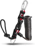 Scuba Diving Lanyard, Heavy Duty Stainless Steel Spring Coiled with Quick Release Buckle and Dive Flag Webbing Strap