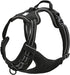 TRUE LOVE TLH5651 Adjustable No-Pull Dog Harness, Reflective Pup Vest, Comfortable Control, Black, Size S