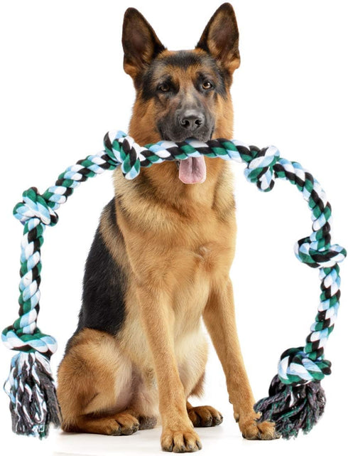 Giant Dog Rope Chew Toys for Extra Large Dogs | 42 Inch, 6 Knot Tough Toy for Aggressive Chewers