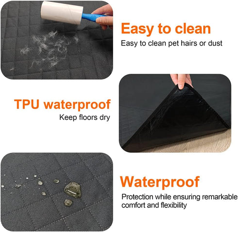DOPLUSDO 72"72" Washable Pee Pads for Dogs Reusable Puppy Pads Extra Large, Waterproof Pet Training Pads Leakage