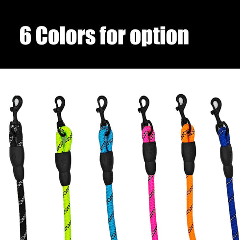 Rope Dog Leash with Comfortable Hand Grip, 6.5 FT Long - Safe for Night Walking, Suitable for Small Dogs