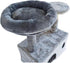 Cat Tree Tower Accessories Replacement Parts, Round Top Cushion Cover Bed for Cat Perch with Elastic Band (11.8", Grey)