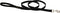 LupinePet Basics 1/2" Black 6-foot Leash with Padded Handle for Small Pets