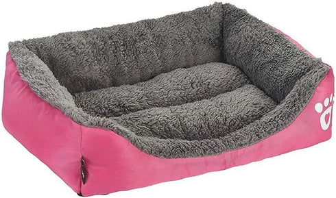 Barelove Square Large Dog Bed Mattress, Washable Pads, Room Waterproof Bottom (Hot Pink)