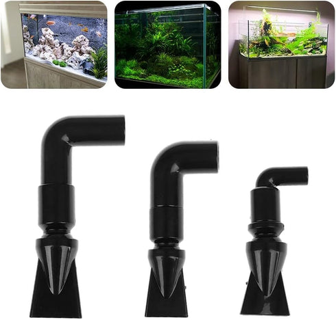 MiOYOOW 3PCS Duckbill Nozzle for Aquarium Pump, 360° Adjustable Water Return Outlet for Fish Tanks