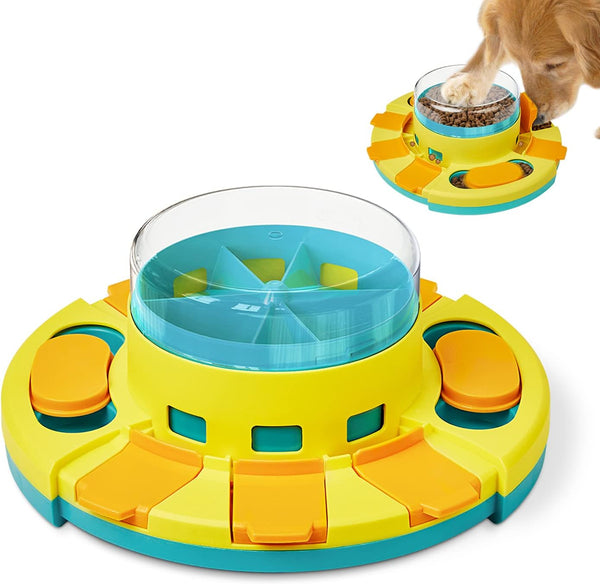 Potaroma Dog Puzzle Toy 2 Levels, Slow Feeder, Pup Food Treat Feeding