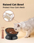Elevated Cat Food Bowl, 5 Oz Ceramic Raised and Tilted Water Bowl, Anti Vomiting and Protect Pets' Spines Dishes for