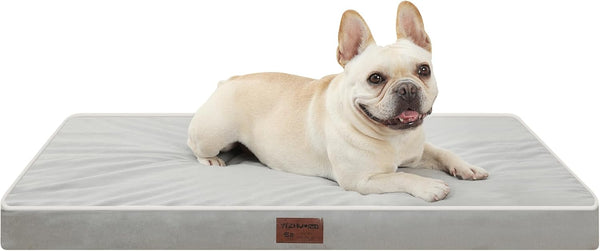 Dog Bed Mats for Medium Dogs, Orthopedic Pet Bed, Thick Egg Foam Crate, Removable Washable Cover, Non-Slip Bottom