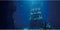 AWERT Undersea Aquarium Background 72x18 inches - Ruins Shipwreck Fish Tank Background