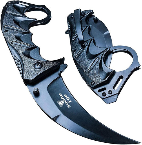 Snake Eye Tactical Everyday Carry Folding Pocket Knife EDC in Black