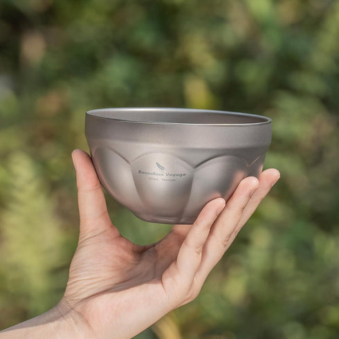 500ml Ti1171T Boundless Voyage Titanium Double Walled Camping Bowls Rice Soup Oatmeal Yogurt Serving Bowl Ultralight