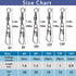 JSHANMEI Fishing Snap Swivels Rolling Barrel Swivels with Safety Snaps, Black Nickel Coated, High Strength Copper