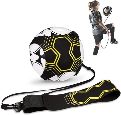 Soccer/Volleyball/Rugby Trainer, Football Kick Trainer, Adjustable Practice Belt for Kids and Adults Fits Ball Size 3,
