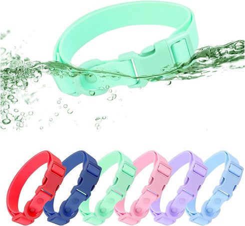 Ovale Waterproof Dog Collar and Leash Combo Set, Durable and Easy to Clean for Small Dogs (S, Light Green)