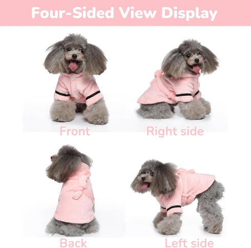 Petyoung Pet Bathrobe Dog Pajama Thickened Hooded Bathrobe Quick Drying and Super Absorbent Dog Bath Towel Soft Pet