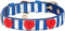 Blueberry Pet 4 Patterns Bon Voyage Sea Lover Adjustable Dog Collar in Chunky Nautical Blue Stripes, Neck 9-12.5" for