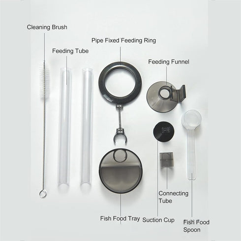 Aquarium Fish Feeder, Premium Acrylic Shrimp Feeding Tube and Dish Set, Safe for Multiple Fish