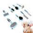 PODSJD Set 8 1 Dog Brush Comb in Multifunctional Pet Grooming Kit with Nylon & Stainless Steel Teeth - Detangles