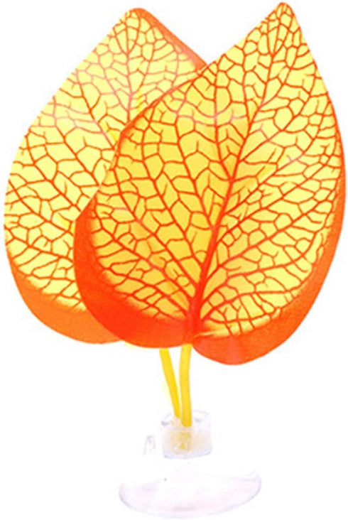 2PCS Betta Fish Tank Decorations, Leaf Hammock Spawning Pad for Aquatic Plant Aquariums.