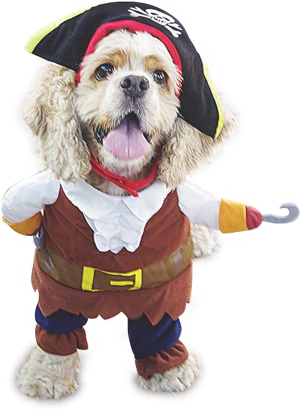 Mikayoo Pet Costume for Dog - Pirates of The Caribbean Style Halloween Suit with Hat (L)