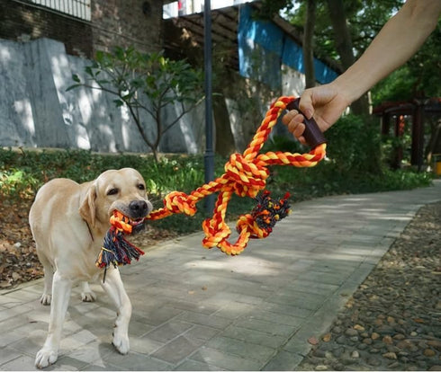 Large Dog Rope Toys for Aggressive Chewers, Tug of War Interactive Heavy Duty Outdoor Chew Rope for Medium Large XL Dogs