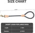 Mile High Life Short Dog Leash, 18 Inch Reflective Lead with Leather Tip for Large and Medium Dogs Training and Walking