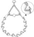 Stainless Steel Curved Prongs Dog Training Collar, Adjustable Pet Pinch Collar with Swivel Ring 26in x 4.0mm (Neck Size