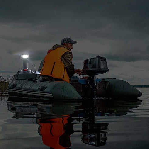Kayak Battery Portable Navigation LED Lights with Multi-Adaptors, 3AA Battery Surface Mount Adhesive Base
