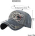 Vintage Denim Baseball Cap, Embroidered Shark 100% Cotton Trucker Hat, Retro Frayed Edge Outdoor Sunhat Unisex