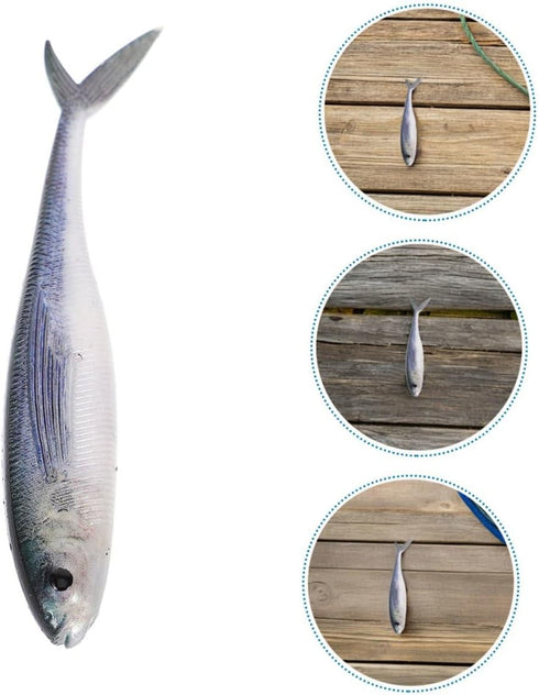 3D OUNONA Soft Bionic Fishing Lures Pair Lifelike Sinking Soft Plastic Baits for Sea Fishing Tuna Attractive Fake Bait