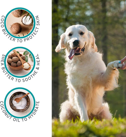 Paw Wax, 2 Oz Tin of Dog Paw Balm for Dry Paws, Moisturizer for Dogs and Cats