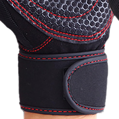Leftwei Professional Fitness Gloves, Non Slip Microfiber Silicone Palm Breathable Ottoman Back Gloves, Wrist Wrap Guard